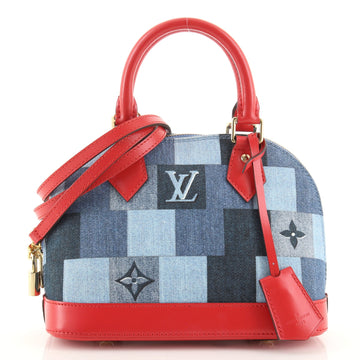 Louis Vuitton Alma Handbag Damier and Monogram Patchwork Denim BB