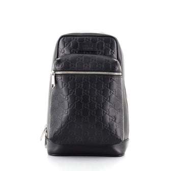 Gucci Signature Slim Crossbody Bag Guccissima Leather Small