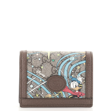 Gucci Disney Donald Duck Card Case Printed GG Coated Canvas