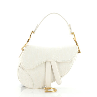 Christian Dior Saddle Handbag Oblique Canvas Mini