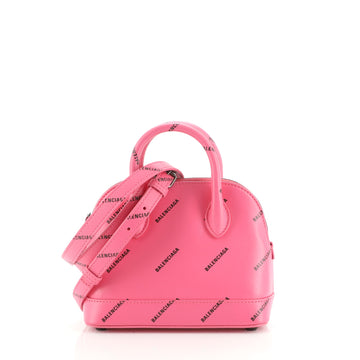 Balenciaga Logo Ville Bag Leather XXS