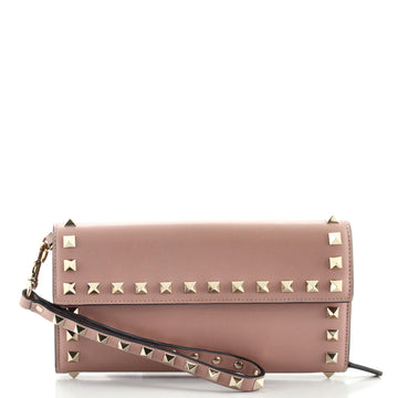 Valentino Rockstud Wristlet Wallet Leather