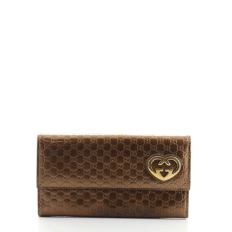 Gucci Lovely Continental Wallet Microguccissima Patent Long
