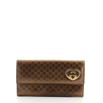 Gucci Lovely Continental Wallet Microguccissima Patent Long