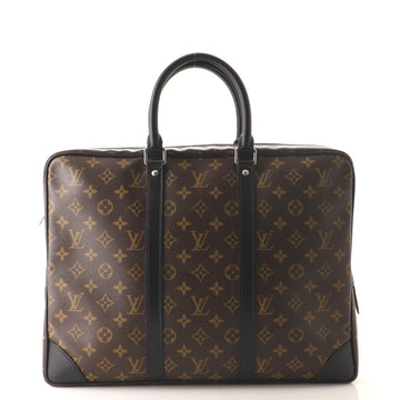 Louis Vuitton Porte-Documents Voyage Briefcase Macassar Monogram Canvas GM