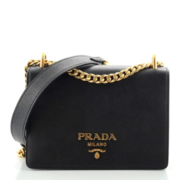 Prada Chain Flap Bag Saffiano Leather Small