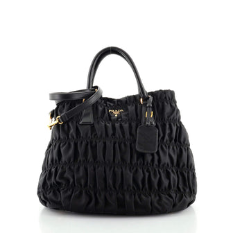 Prada Gaufre Convertible Tote Tessuto Large