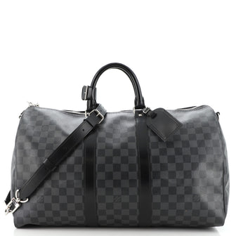Louis Vuitton Keepall Bandouliere Bag Damier Graphite 45