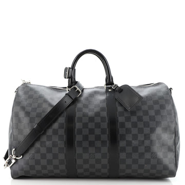 Louis Vuitton Keepall Bandouliere Bag Damier Graphite 45