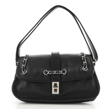 Chanel Vintage Mademoiselle Lock Flap Bag Leather Small