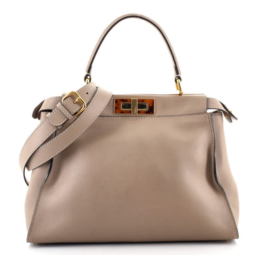 Fendi Peekaboo Bag Leather with Tortoise Detail Regular