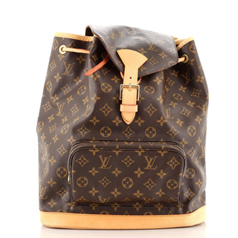 Louis Vuitton Vintage Montsouris Backpack Monogram Canvas GM