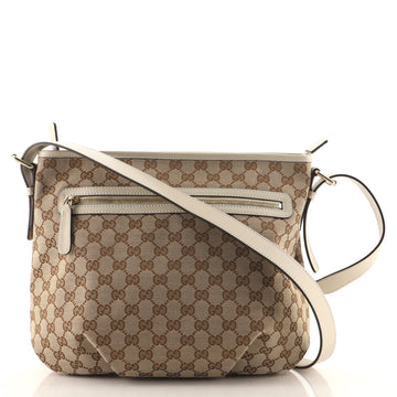 Gucci Front Zip Messenger GG Canvas Medium