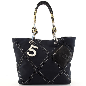 Chanel Vintage Cruise Line No.5 Tote Quilted Canvas Medium