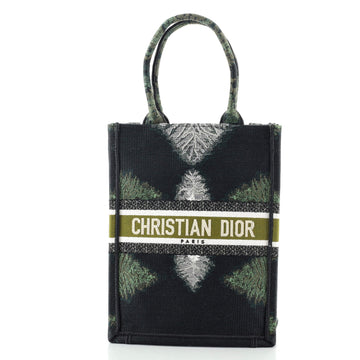 Christian Dior Book Tote Embroidered Canvas Vertical