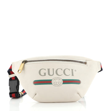 Gucci Logo Belt Bag Printed Leather Small