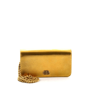 Balenciaga BB Phone Holder Chain Wallet Leather