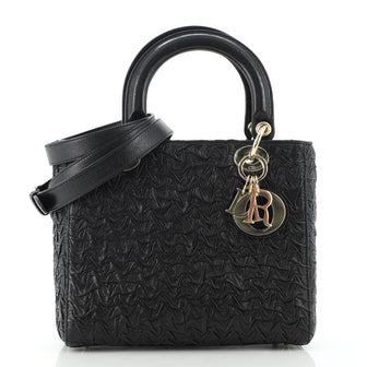 Christian Dior Lady Dior Bag Wavy Crinkled Lambskin Medium