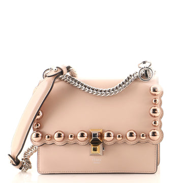 Fendi Kan I Bag Pearl Embellished Leather Small