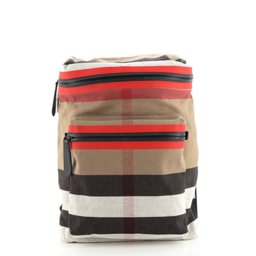 Burberry Front Pocket Rucksack Backpack House Check Canvas