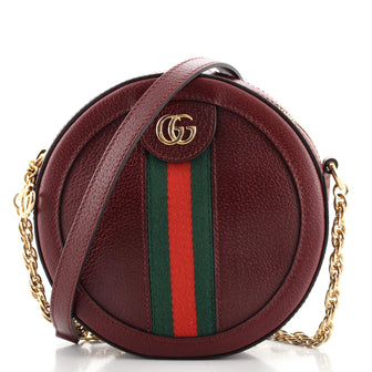 Gucci Ophidia Round Shoulder Bag Leather Mini