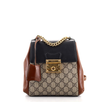 Gucci Padlock Backpack GG Coated Canvas and Leather Mini at