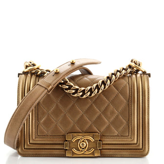 Chanel Boy Flap Bag Quilted Lambskin Small