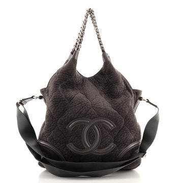 Chanel Rodeo Drive Tote Quilted Microsuede Large