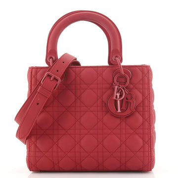Christian Dior Ultra Matte Lady Dior Bag Cannage Quilt Calfskin Medium