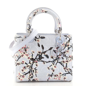 Christian Dior Lady Dior Bag Cannage Quilt Floral Printed Lambskin Medium