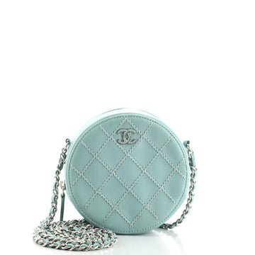 Chanel Ultimate Stitch Round Clutch with Chain Quilted Leather Mini