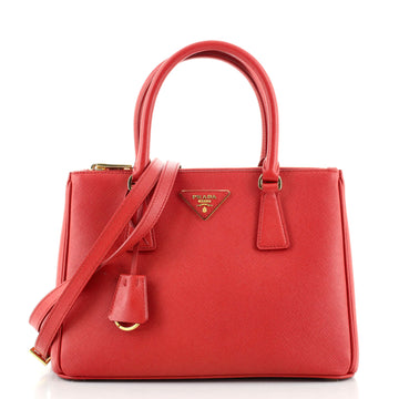 Prada Galleria Double Zip Tote Saffiano Leather Small