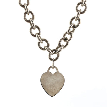 Tiffany & Co. Heart Tag Choker Necklace Sterling Silver
