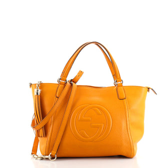 Gucci Soho Convertible Top Handle Bag Leather Small