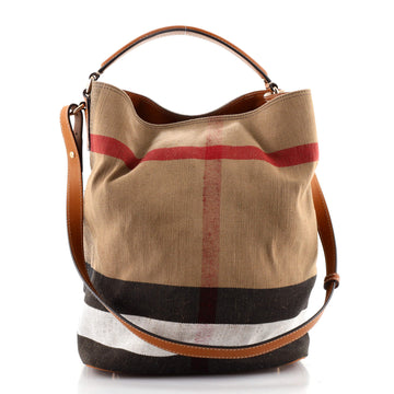 Burberry Ashby Bag House Check Canvas Medium