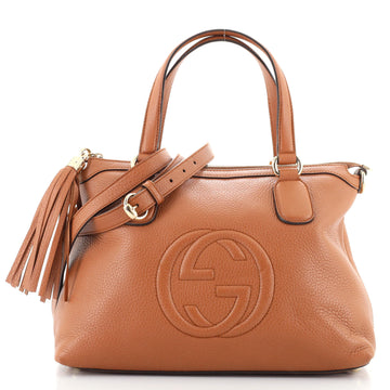 Gucci Soho Convertible Soft Top Handle Bag Leather