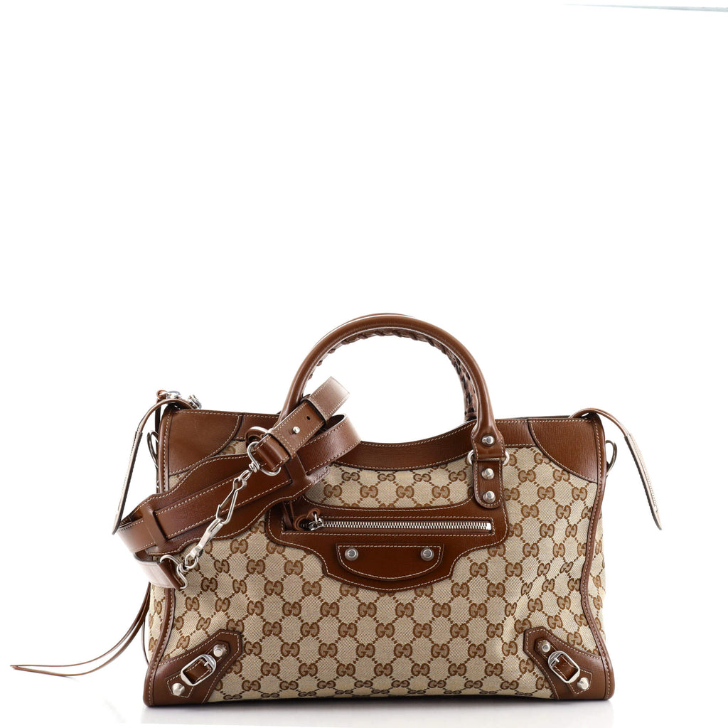Leather handbag Gucci X Balenciaga Beige in Leather - 35714719