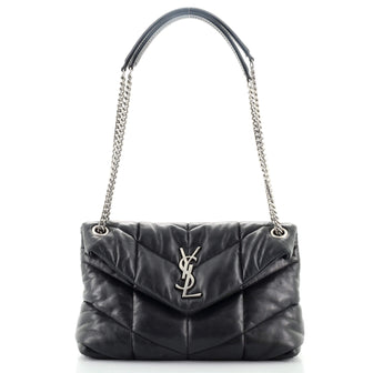 Saint Laurent LouLou Puffer Shoulder Bag Quilted Leather Small