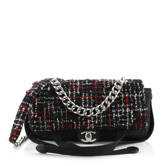 Chanel Astronaut Essentials Flap Bag Tweed with Quilted Nylon Small