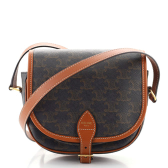 Celine Folco Bag Triomphe Coated Canvas Medium