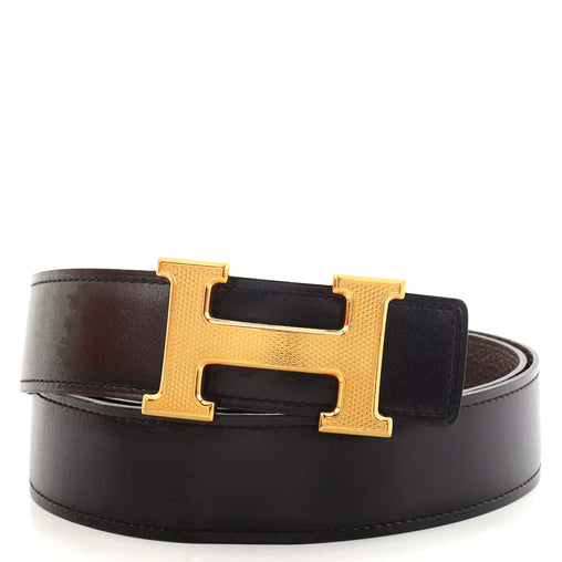 Okinawa Prefecture Hermes Black And Brown Reversible Belt  display picture 1