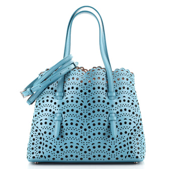 Alaia Open Tote Laser Cut Leather Mini