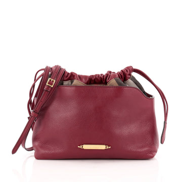 Burberry Little Crush Crossbody Bag Leather and House Check Canvas