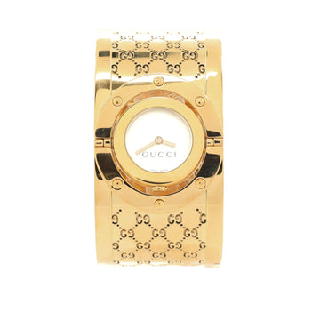 Gucci Wide Twirl Quartz Watch Stainless Steel with Mother of Pearl 24