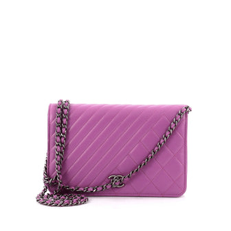 Chanel Coco Boy Wallet on Chain Quilted Lambskin