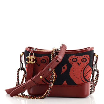 Chanel Gabrielle Hobo Printed Knit Fabric and Leather Small