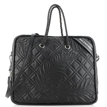 Balenciaga Blanket Square Bag Quilted Leather Large