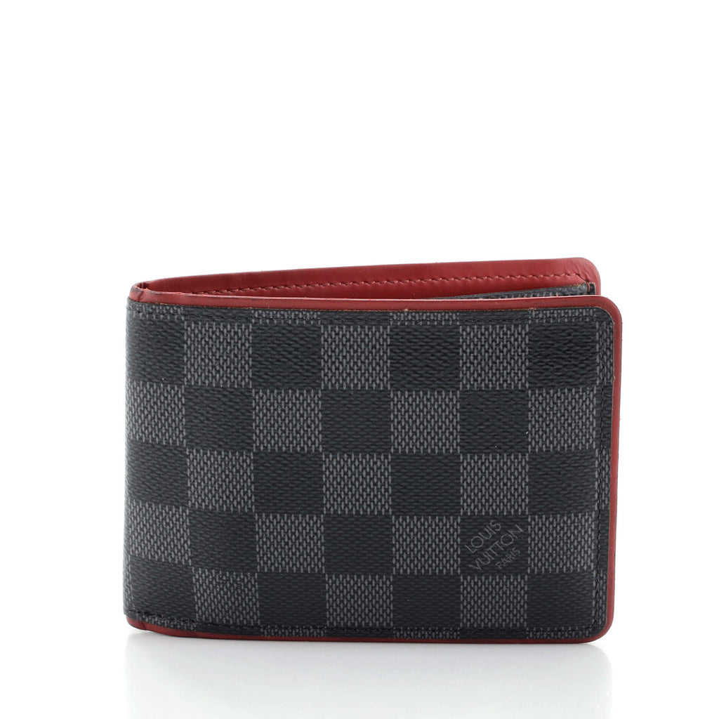 N64434 - LV Black Plaid Damier Graphite Multiple Leather Wallet