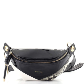 Givenchy Whip Belt Bag Patent and Leather with Snakeskin Small