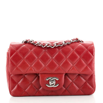 Chanel Classic Single Flap Bag Quilted Caviar Mini